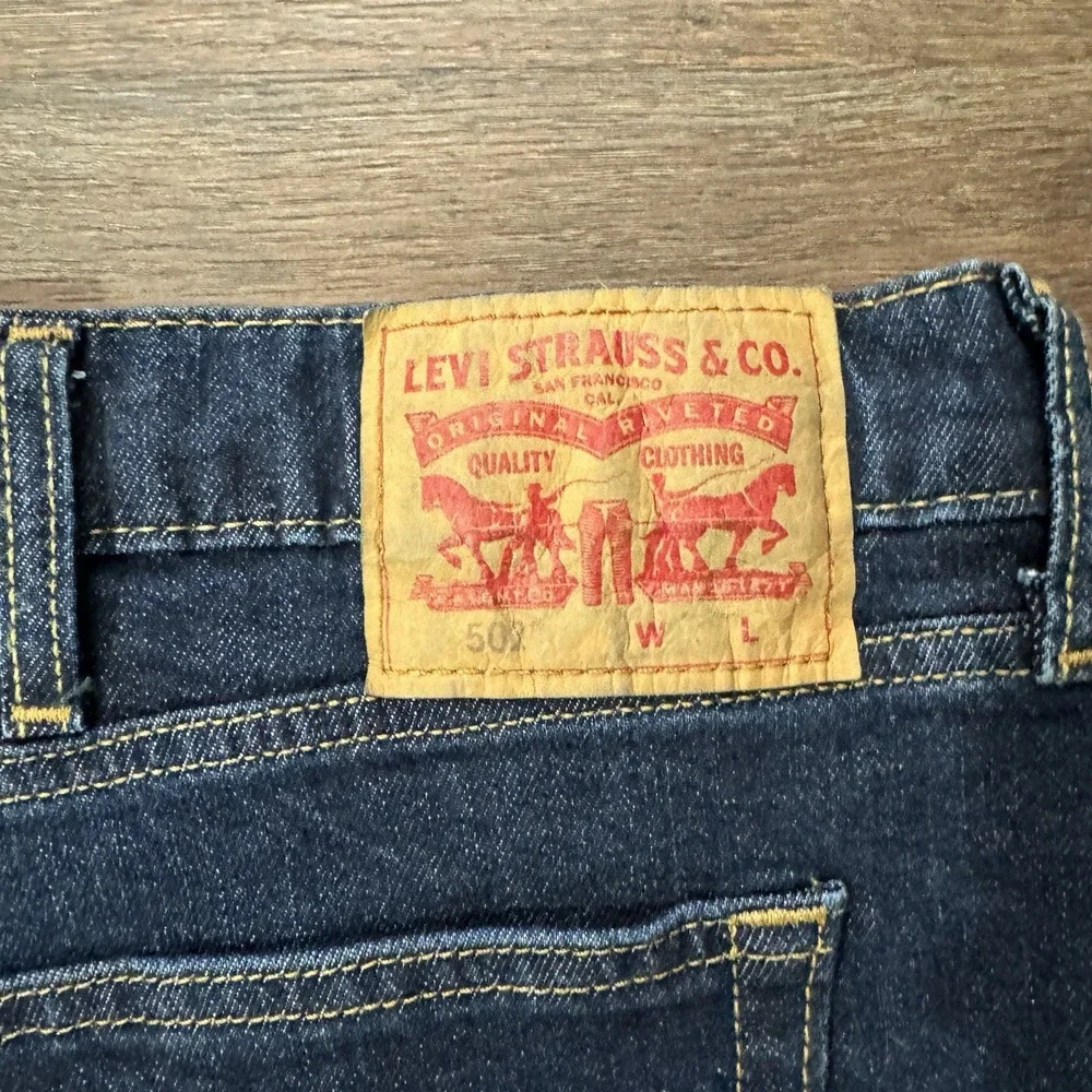 NWT‎ Levi's 502 Taper Men's Sz 50x29 Dark Wash Blue Denim Jeans